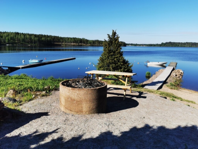 Grillplatsen nere vid stranden