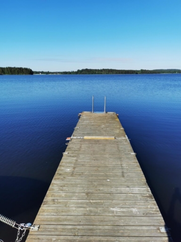 Vy utöver sjön från norra bryggan